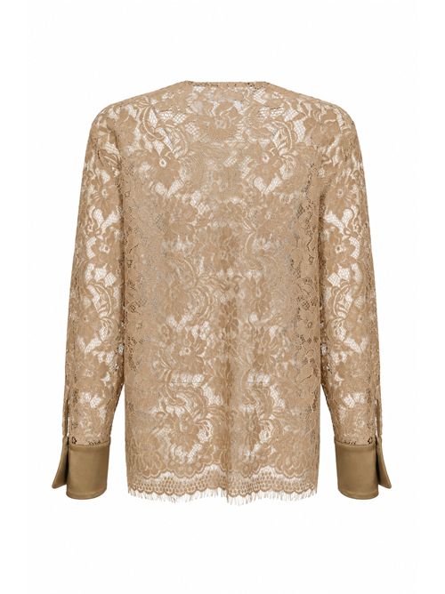 Camicia in pizzo e raso Clips | E380 973900030
